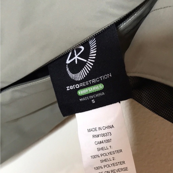 Zero Restriction tour series Golf Reversible Gray Jacket Quarter Zip Size S - Picture 11 of 13